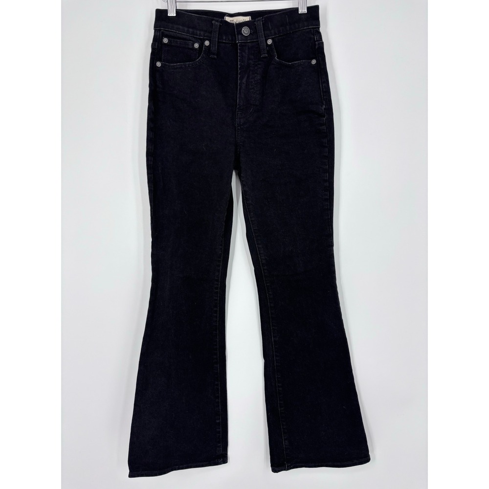 Madewell The Perfect Vintage Flare Jean Women 24 Black High Rise Stretch Denim